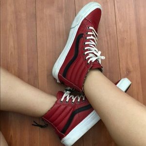 RARE leather high top Vans